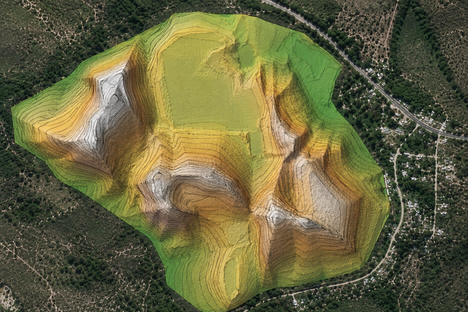 Evaluación tridimensional del relieve del terreno